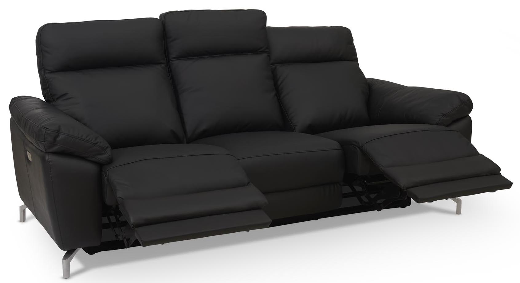 Selma Sofa i Sort Læder med Elevation – Fantastisk Tilbud!