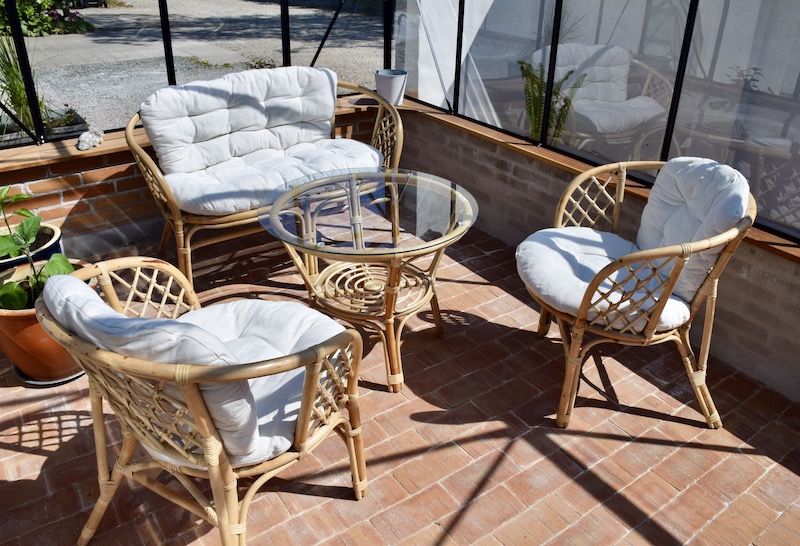 Capri Rattan Kurvemøbelsæt med Sofa og Bord - Udsalg!