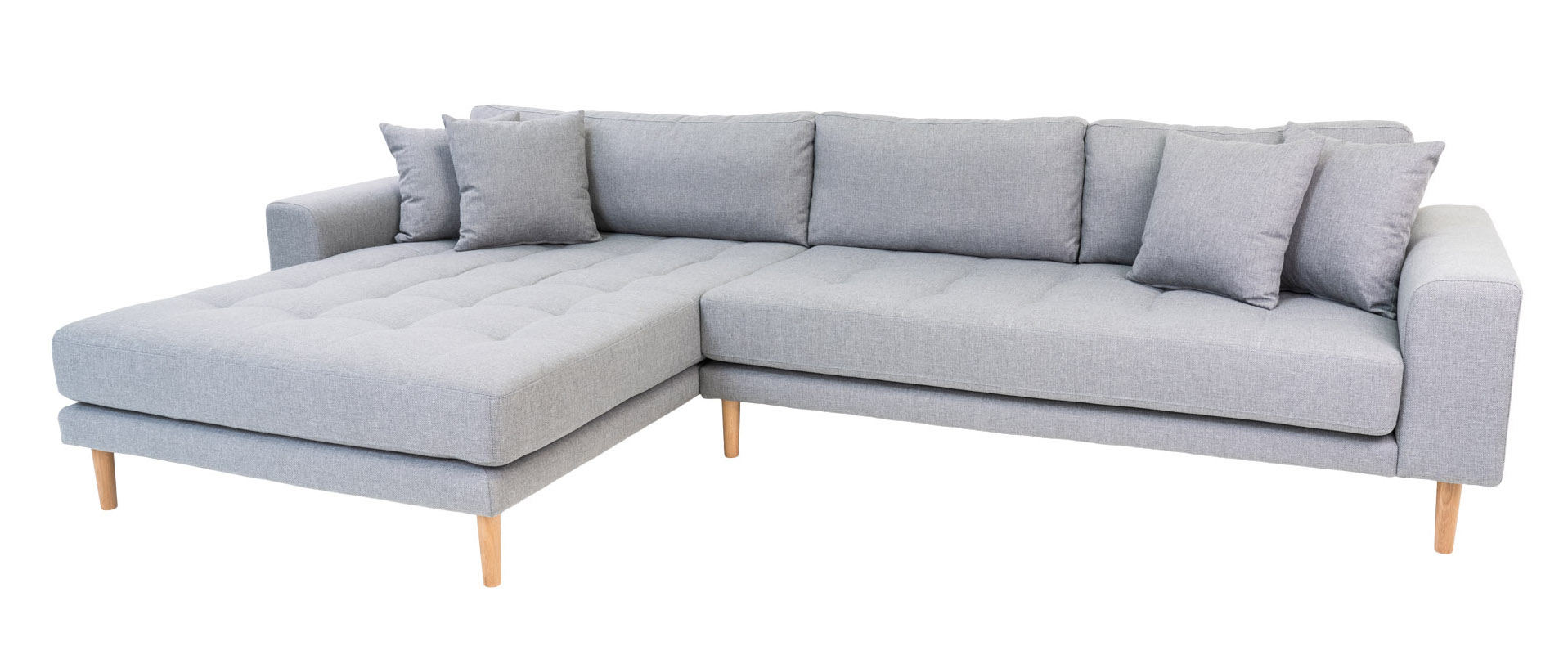 Riviera Lounge Sofa Lysgrå Venstrevendt Længde 290