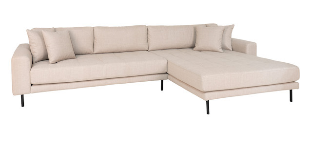 Riviera Lounge Sofa Beige – Højrevendt Luksusmodel på Udsalg