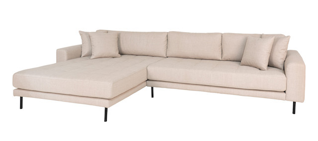 Riviera Lounge Sofa i Beige - Venstre Vendt, 290 cm Tilbud