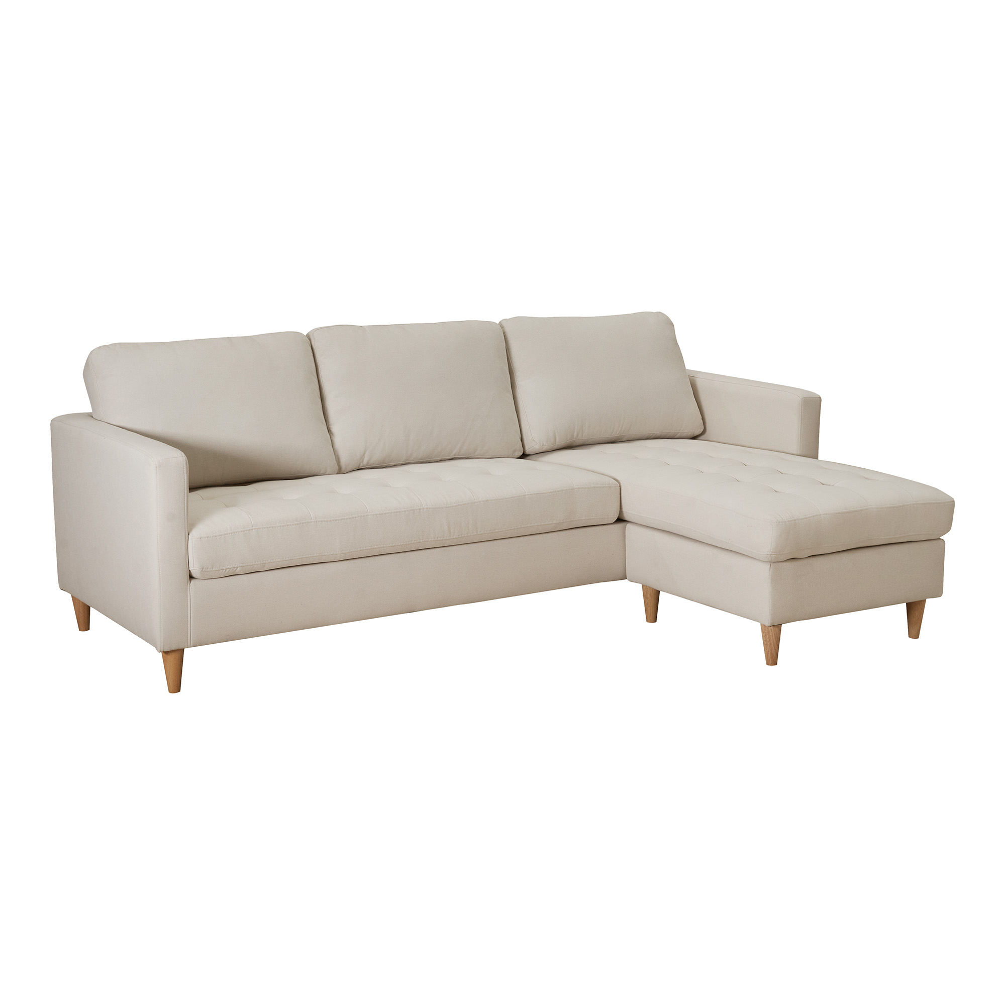 Milano Lounge Sofa i Lys Sand – Elegant og Pladsbesparende