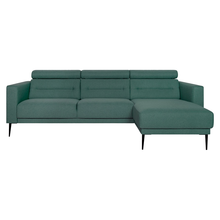 Mina Sofa med Chaiselong i Grøn - Fast Pris!