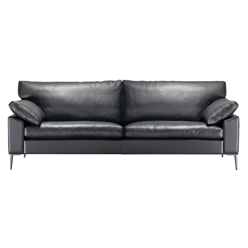 SL329 Sofa i Sort Læder – Fantastisk Tilbud!