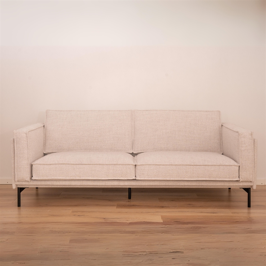Moderne Milano Grå 3-Personers Sofa med Puf - Fantastisk Tilbud!