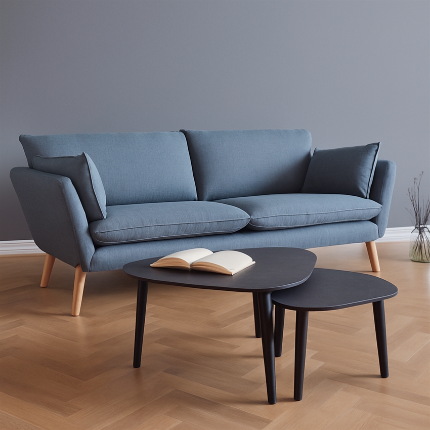 Freja Pers Sofa Blå Stof