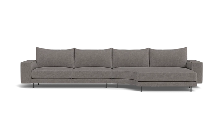 Samba Double Day Sofa med Rund Chaiselong - Grå Tilbud