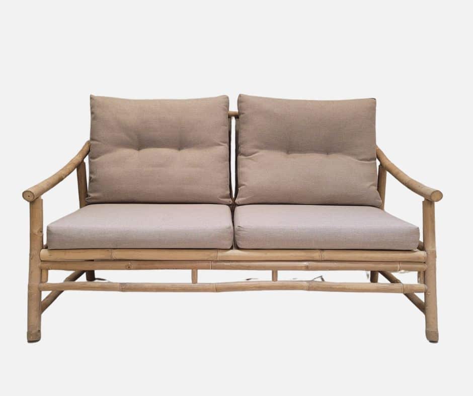 Bambus Sofa Lux med Hynder – Bæredygtig Elegance til Dit Hjem