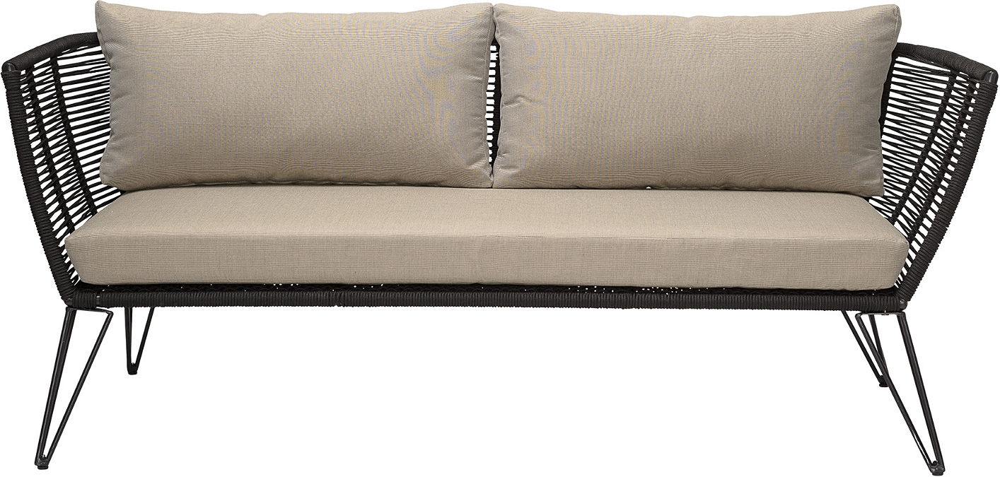 Udendørs Sofa Bloomingville Mundo Frostbestandig Stål Polyester L175xb74xh72 Sort