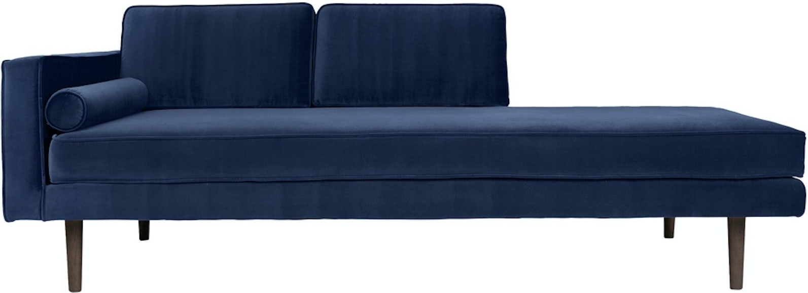 Chaiselong Sofa Chaise Longue Broste Copenhagen Wind Mørkeblå Velour 20088