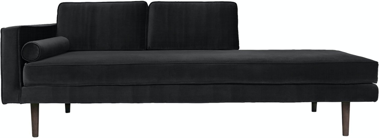 Chaiselong Sofa Broste Copenhagen Wind Velour Sort 7488200