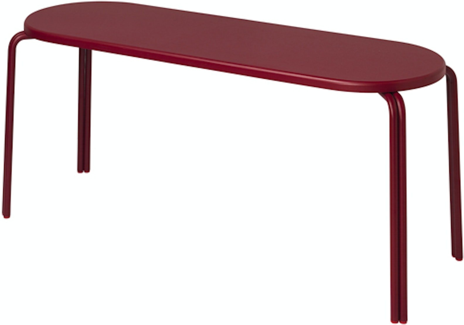 Personers Sofa Broste Copenhagen Oda Askefiner Mørk Rød 110x36x46
