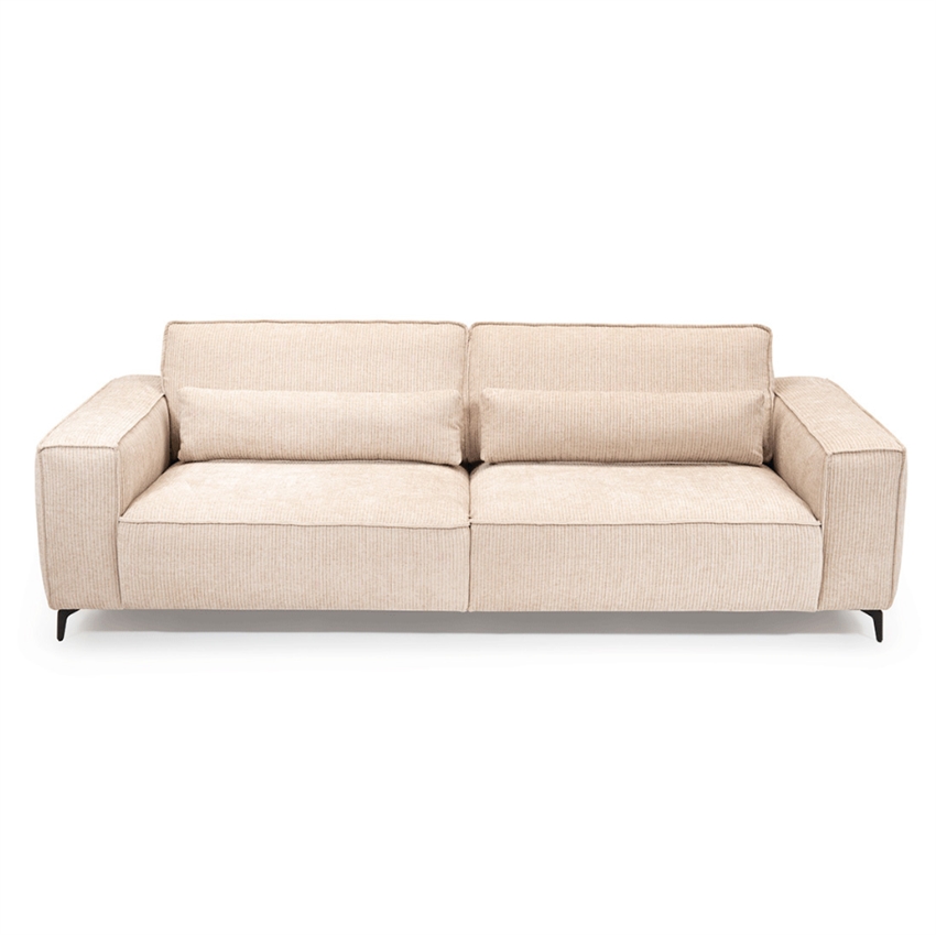 Eksklusiv Flyder Sofa i Naturligt Stof – Komfort og Stil