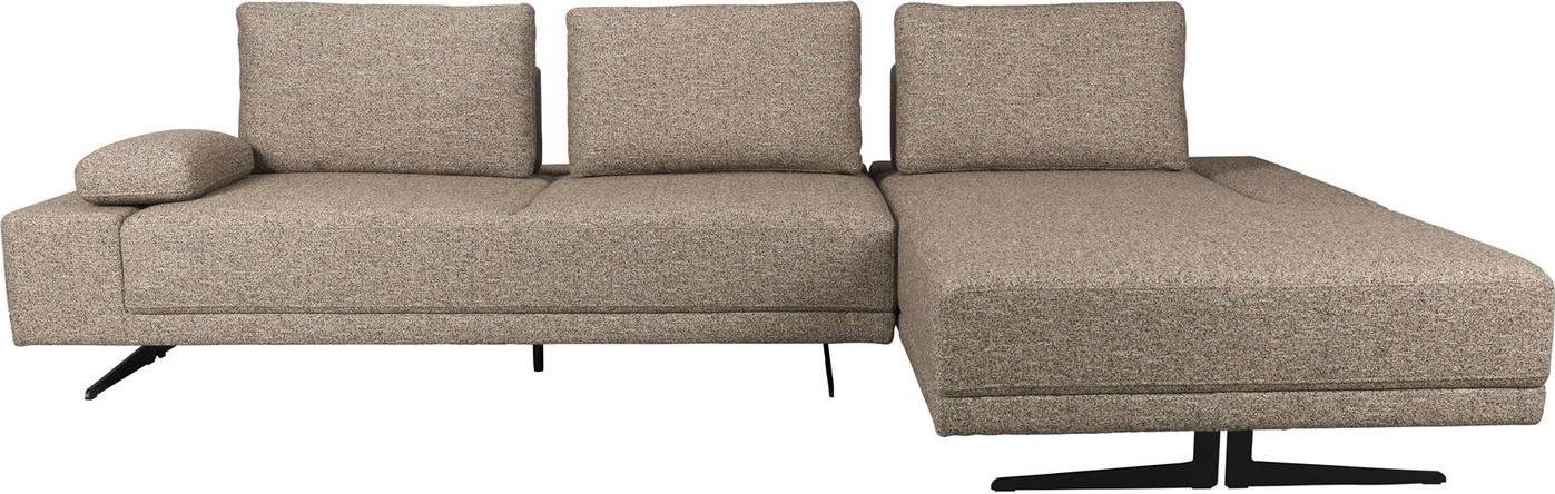 Chaiselong Sofa Dutchbone Shelly Personers Stengrå Polyester 308183 Med Stålbase