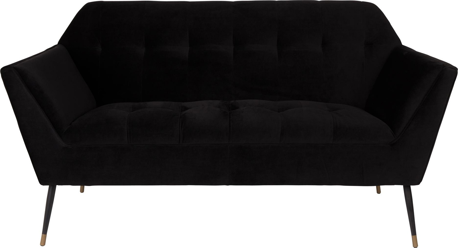 Elegant kulsort 2-personers sofa fra Dutchbone