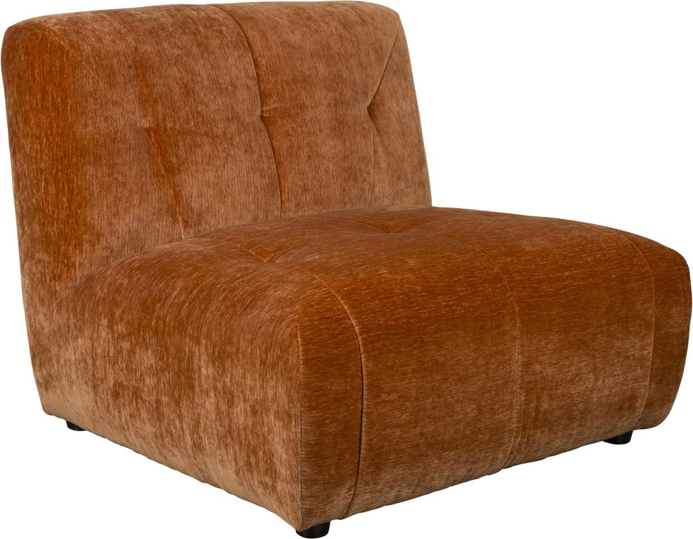 Elegant 1-personers Sofa i Rødbrun Polyester fra Dutchbone