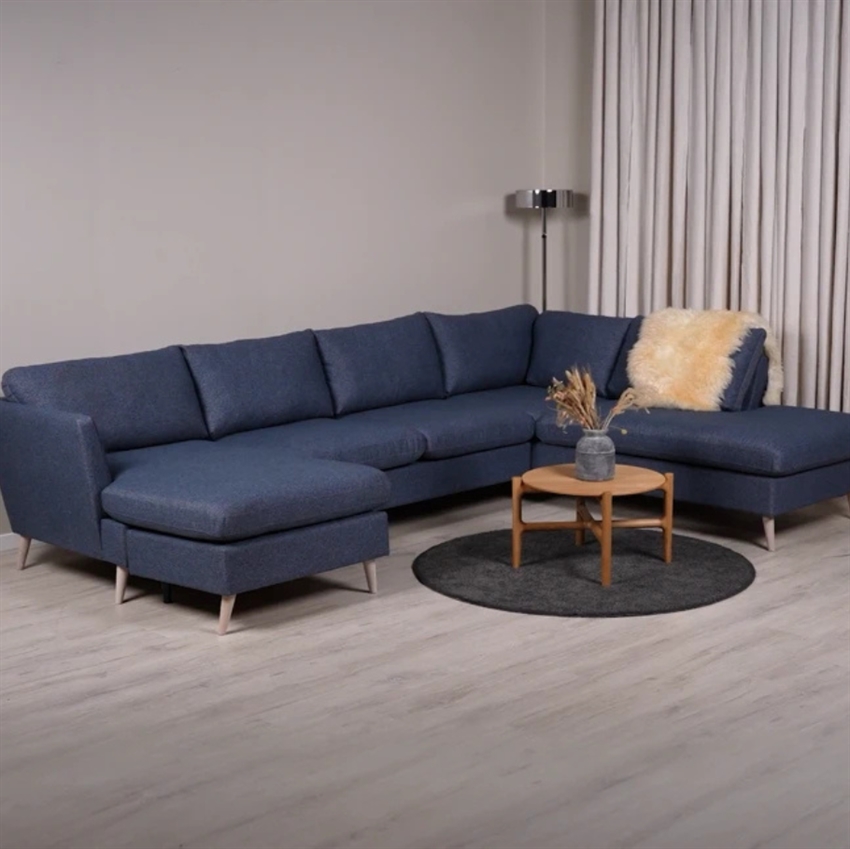 Odense Blå Sofa med Chaiselong – Fantastisk Tilbud!