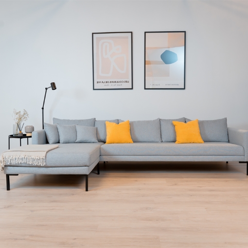 Milla Sofa med Chaiselong - Lysegrå Venstrevendt Design