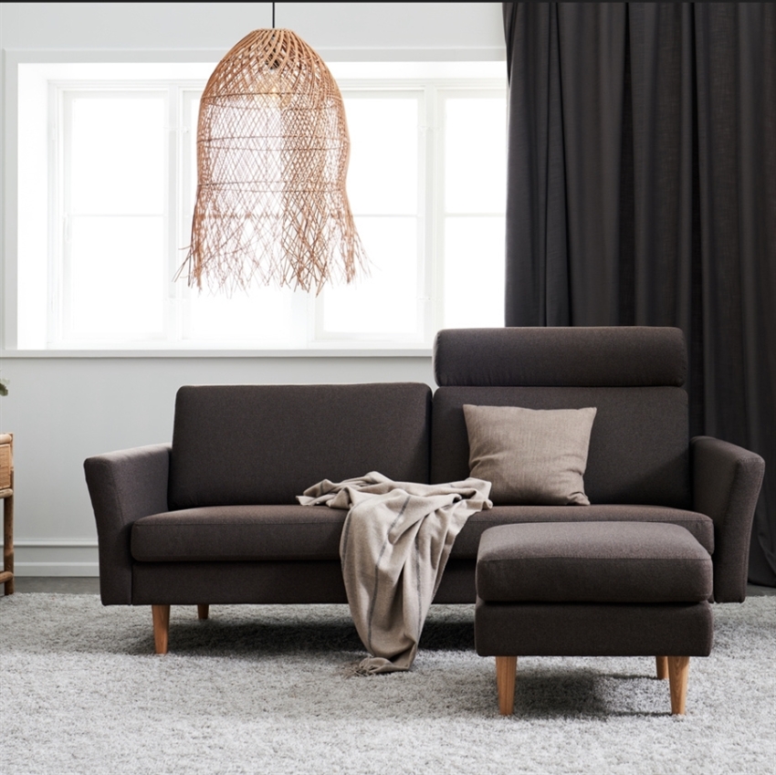 Moderne 3-personers sofa i mørkegrå – Perfekt til stuen!