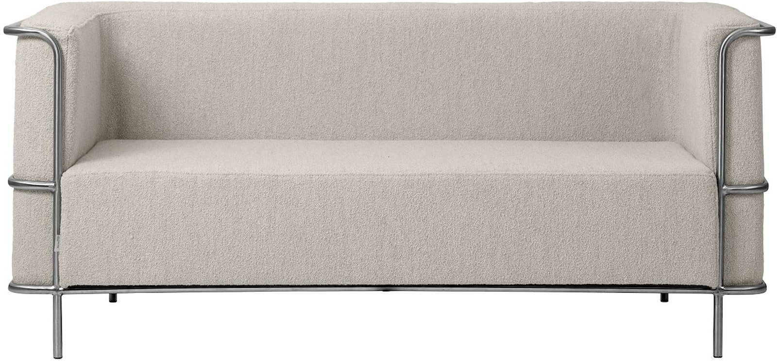 Personers Skulpturel Sofa Kristina Dam Modernist Beige Boucl Rustfrit Stål