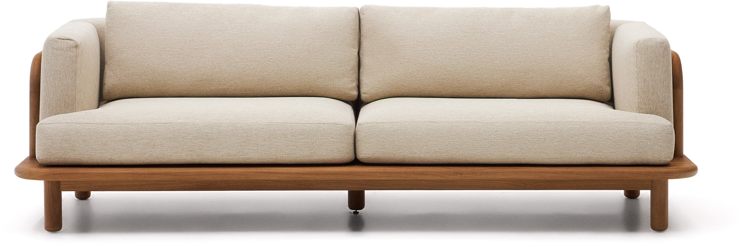 Elegant 3-personers sofa til indendørs og udendørs brug
