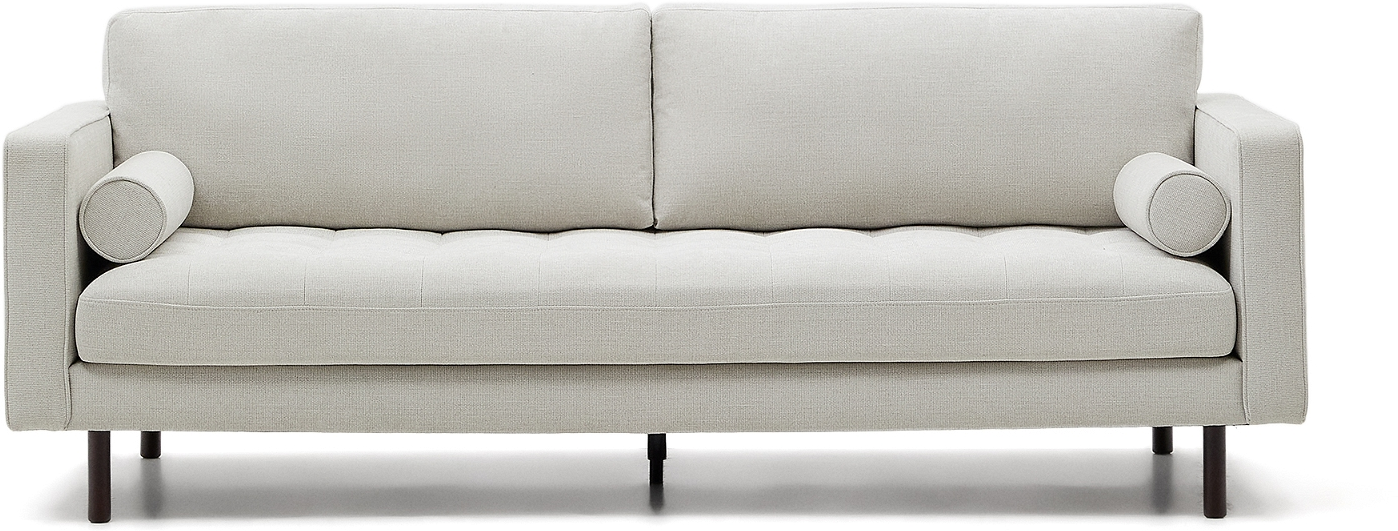 Personers Tresæders Sofa Kave Home Bogart Vintage Grå Chenillestof