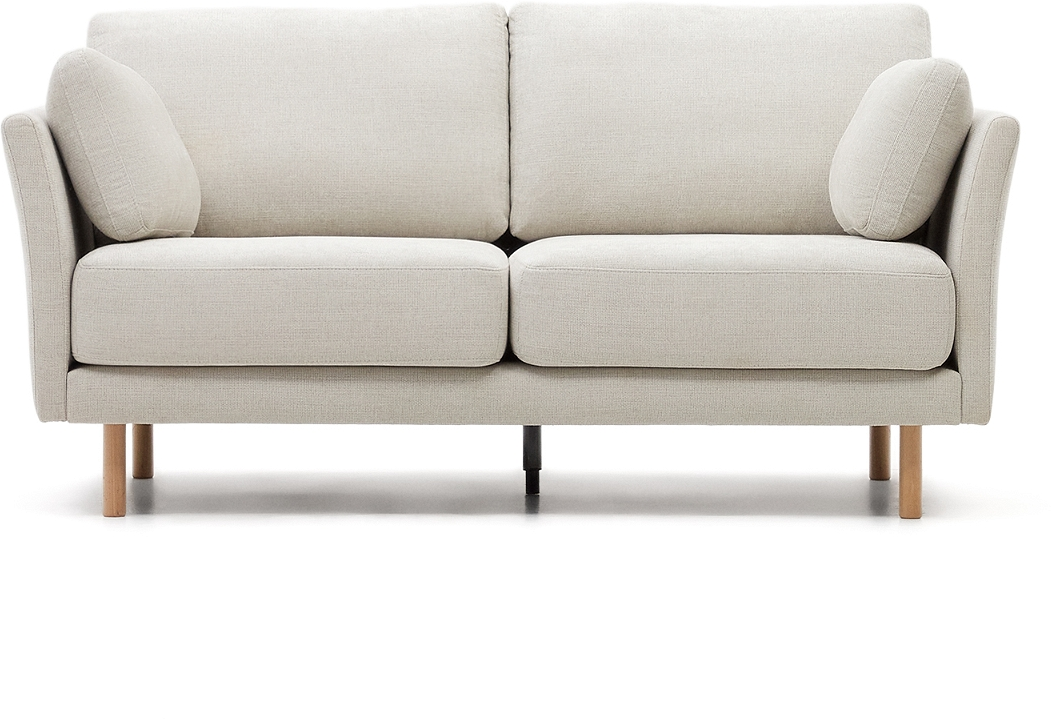 Personers Sofa Kave Home Gilma Grå Chenille Med Bøgetræsben Nordisk Design