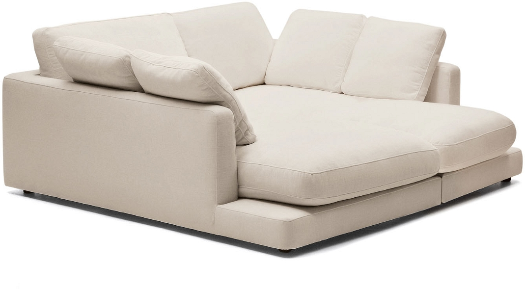 Elegant 3-personers sofa i beige fra Kave Home