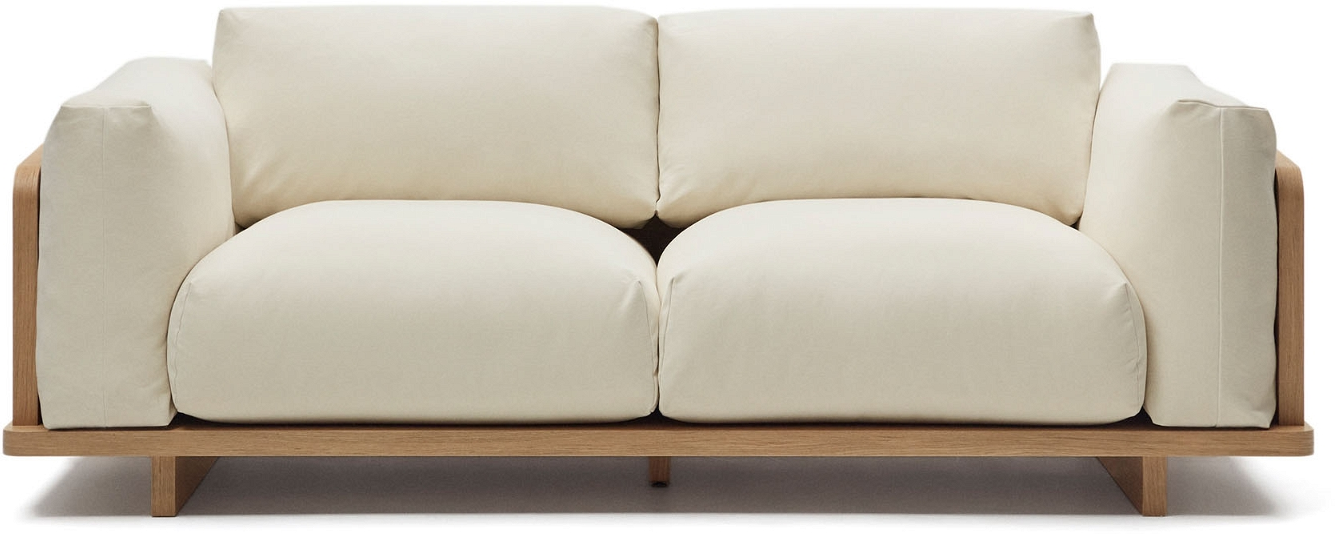 Elegant 3-personers beige sofa i bomuld fra Kave Home