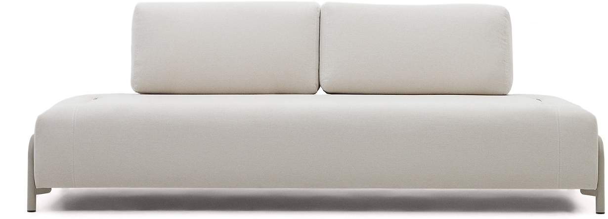 Moderne 3-personers sofa i beige chenille fra Kave Home