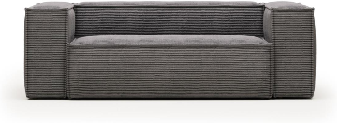 Elegant 3-personers sofa i grå corduroy fra Kave Home