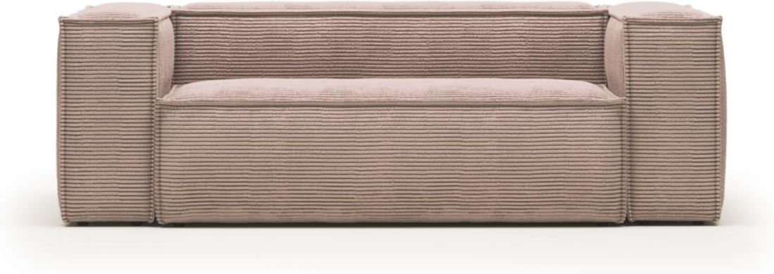 Elegant lyserød velour 3-personers sofa fra Kave Home
