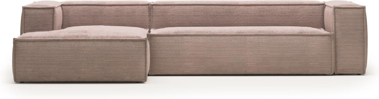 Lyserød Fløjl Chaiselong Sofa – Nordisk Design Tilbud!