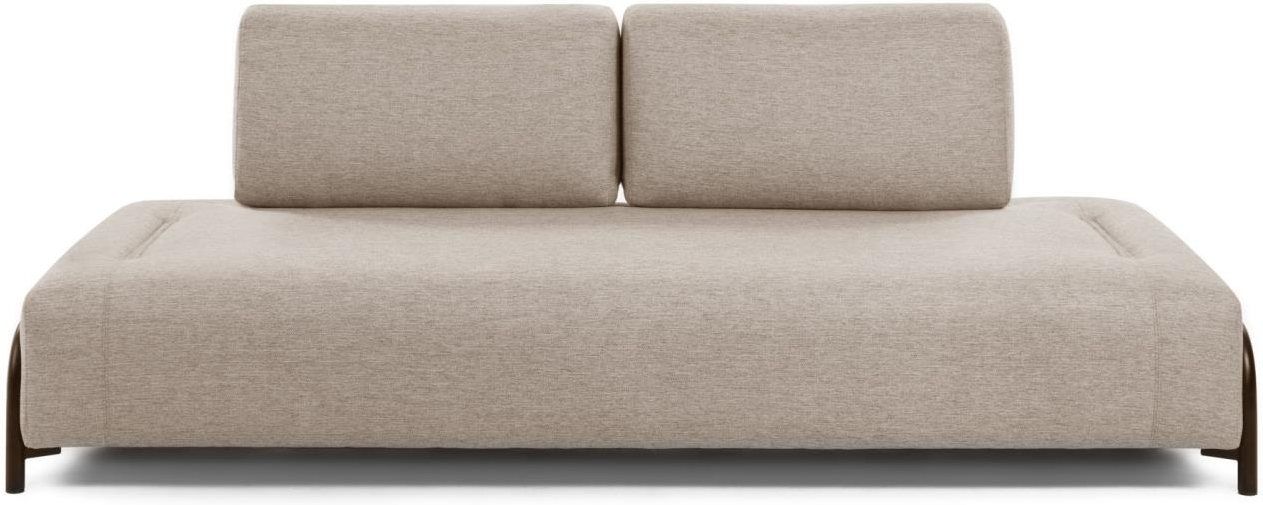 Personers Sofa Kave Home Compo Beige Stof Nordisk Moderne Design Uden Armlæn
