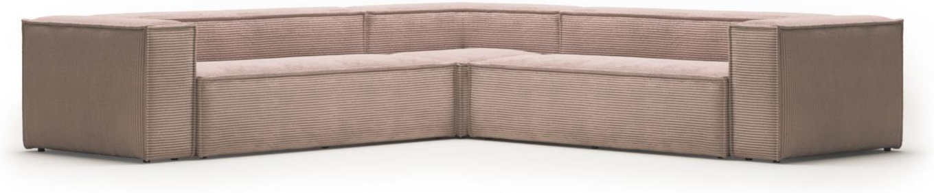 Hjørnesofa Kave Home Blok i Lyserød Corduroy - Nordisk Design