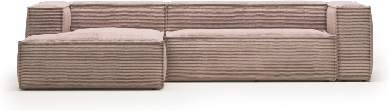 Lyserød Fløjl Chaiselong Sofa - Elegance til Dit Hjem