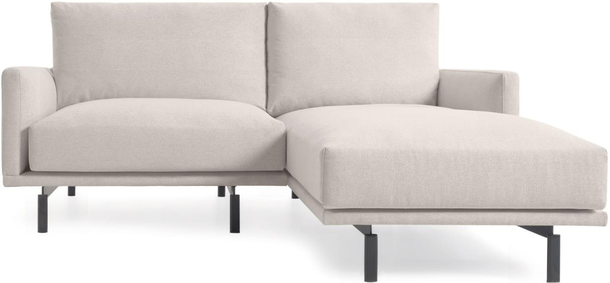 Moderne Beige Chaiselong Sofa Galene med Metalben