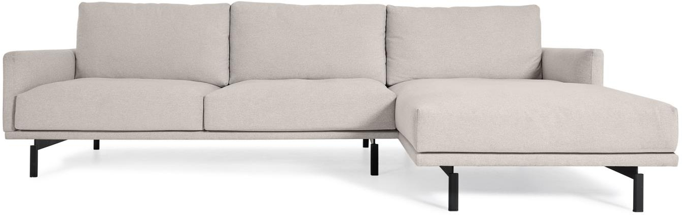 Polstret Chaiselong Sofa Højrevendt Kave Home Galene Beige 314x166x94 Moderne Nordisk Design