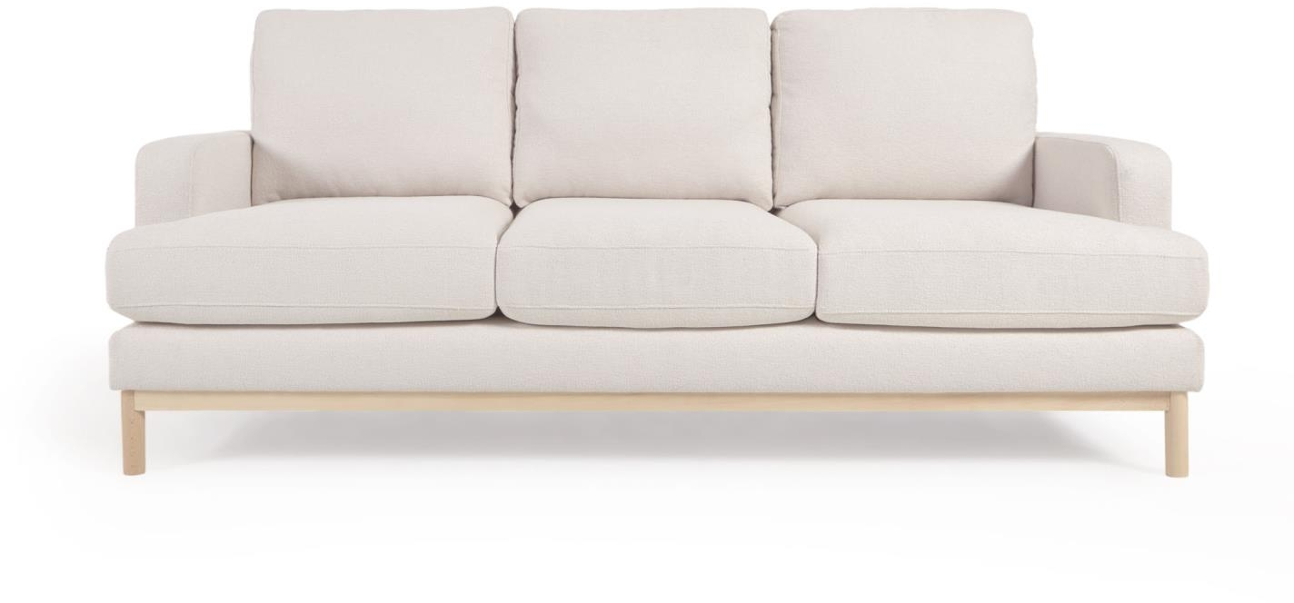 Elegant 3-personers sofa Mihaela fra Kave Home - Hvid