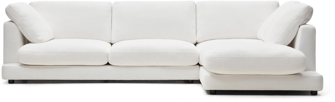 Chaiselong Sofa Kave Home Gala – Hvid Rustik Stil