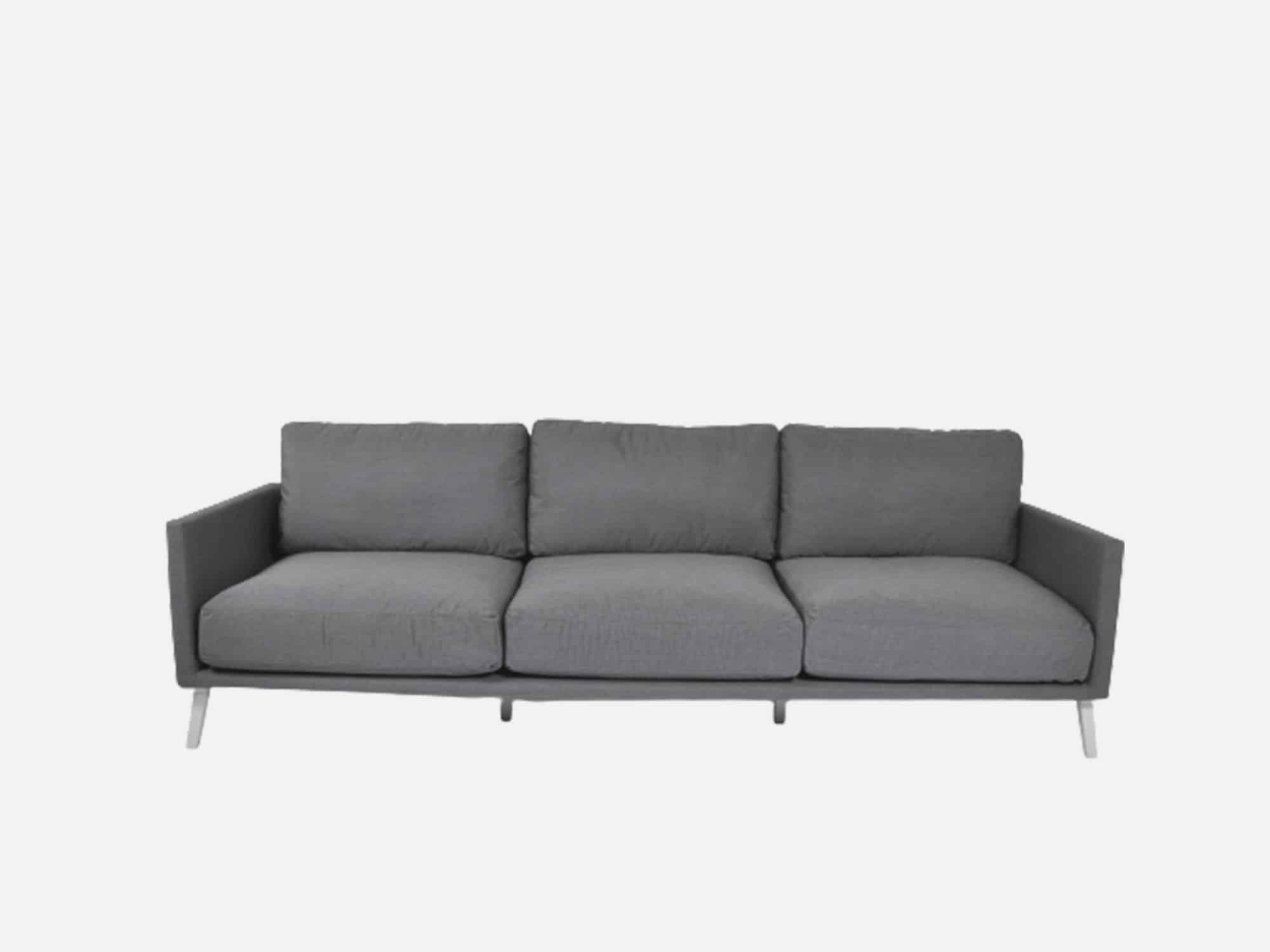 Loungesofa med Allweather Hynder – Grå og Sort Design