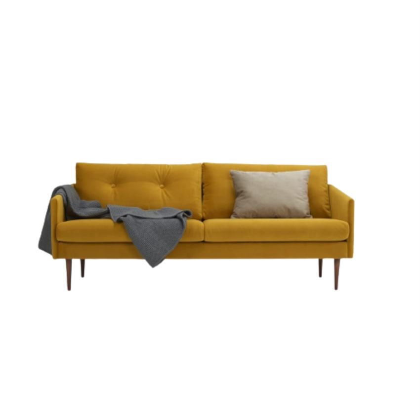 Elegant 3-personers sofa i luksuriøst velvet til hjemmet
