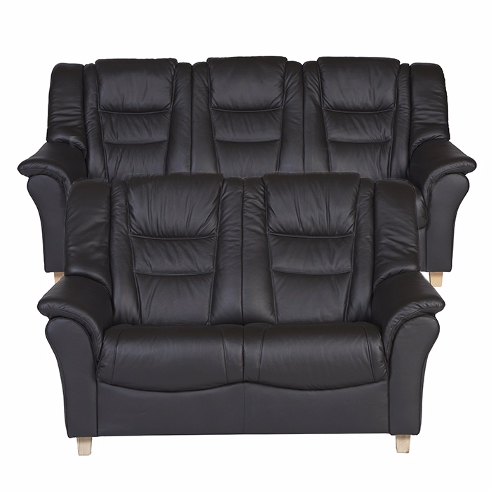 Monza Læder Sofasæt Personers Personers Sofa