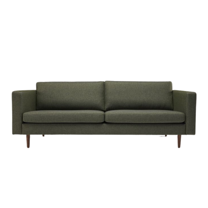 Linea 3-personers sofa i grøn – tidløs elegance til stuen