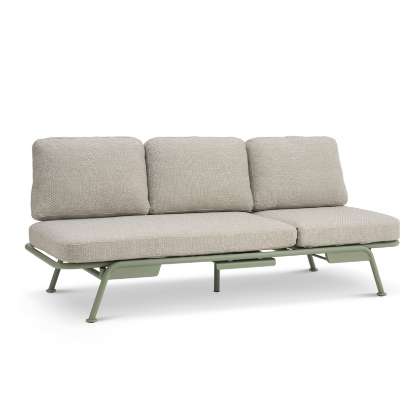 Visby Sofa Solseng - Elegant Sandfarvet Uderumsmøbel