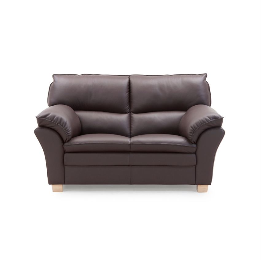 Palma 2-personers sofa i mørkebrunt læder – Fantastisk tilbud!