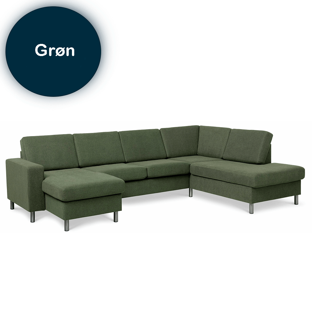 Pan Sofa Venstrevendt i Grøn - Skandinavisk Design