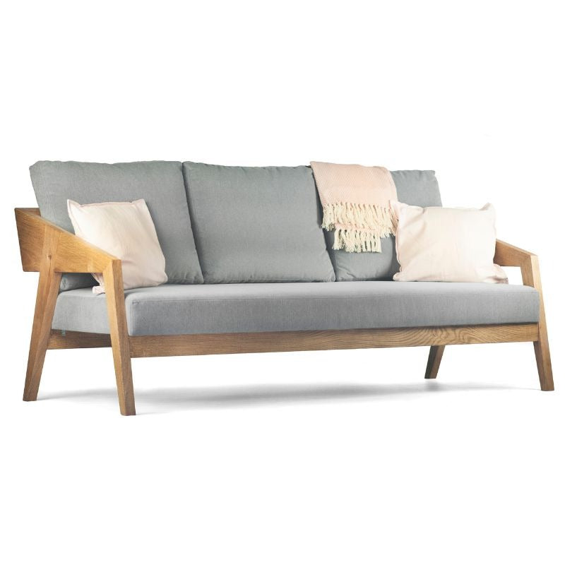 Piko Sofa i Egetræ med Grå Hynder – Black Friday Tilbud!