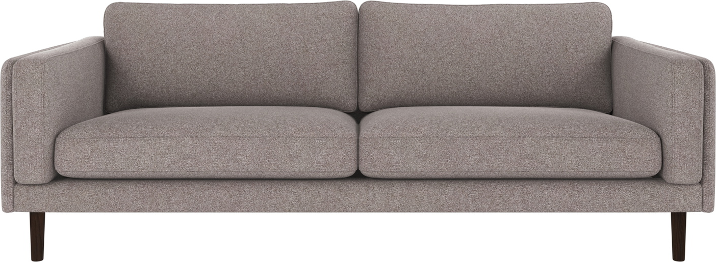 Personers Sofa Rowico Braden Grå Beige Brun 21687 Slank Skandinavisk Design Med Høj Elastisk Skum Lakerede Egetræsben