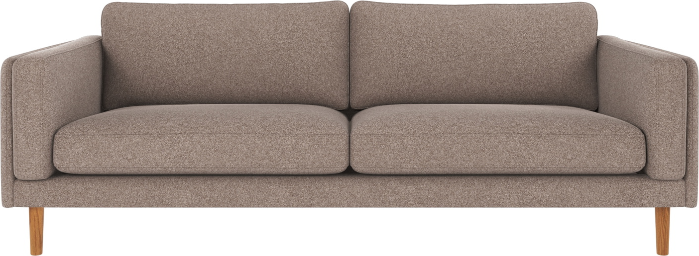 Personers Sofa Rowico Braden Brenda Beige Polyester Med Lakerede Egetræsben Fsc Mix